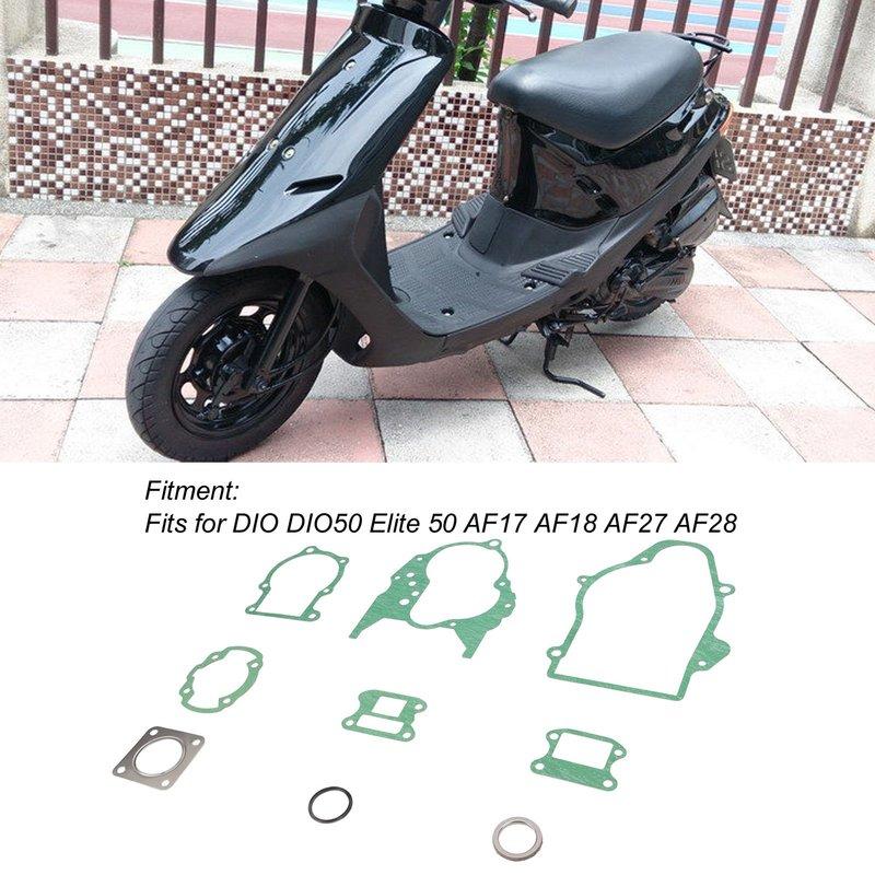 9pcs Motorcycle Complete Gasket Kit Full Cylinder Engine Gasket for DIO DIO50 Elite 50 AF17 AF18 AF27 AF28