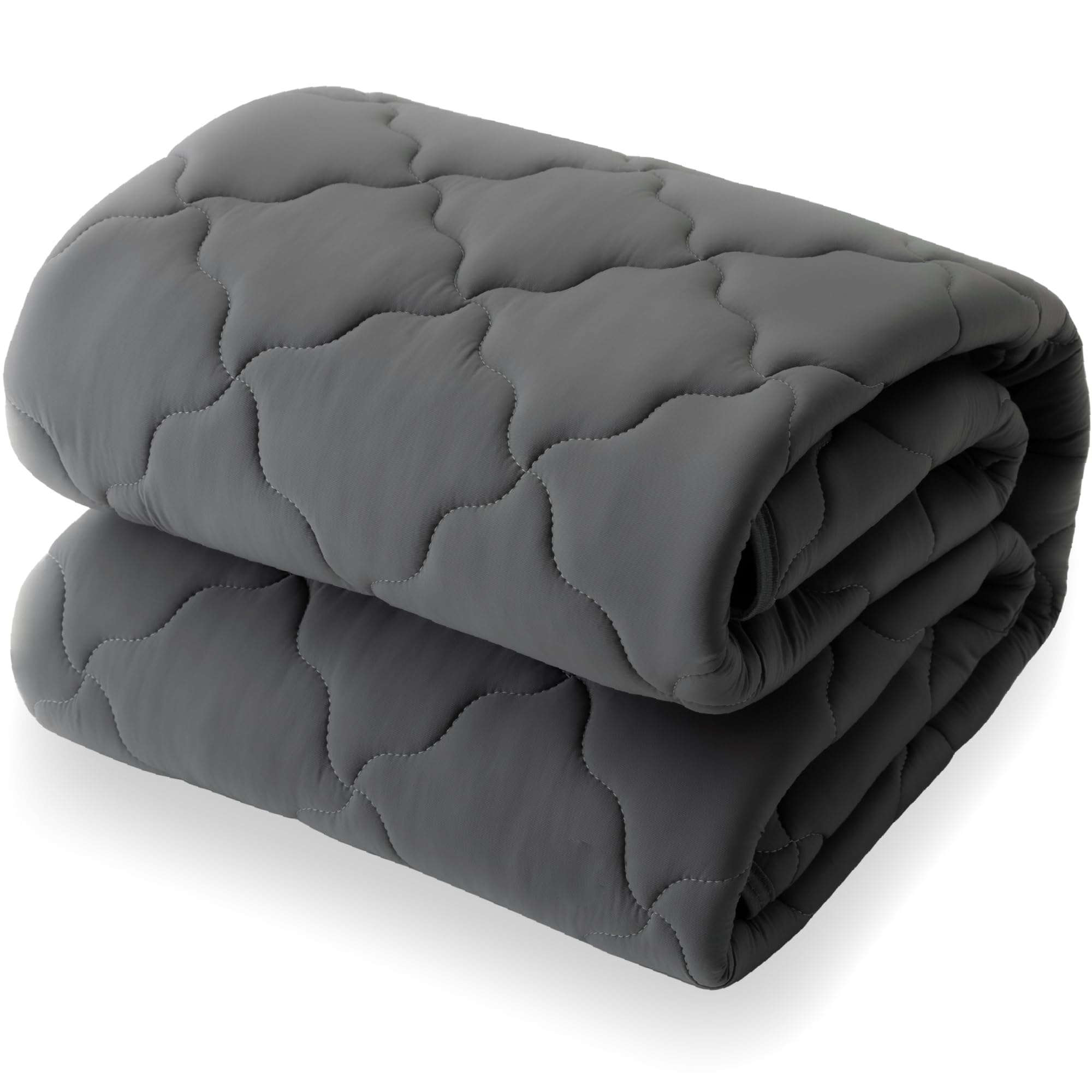 

AQUA Summer Bed Cool to the Cotton Charcoal 20820268 Pad, Touch, Q-MAX 0.53 [100% Pile/Cool], Reversible, Semi-Double, Gray,