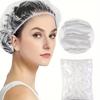 100-300 Pcs Disposable Shower Cap Covers Bathroom Accessories Transparent and Waterproof Disposable Hair Caps Bathroom Products