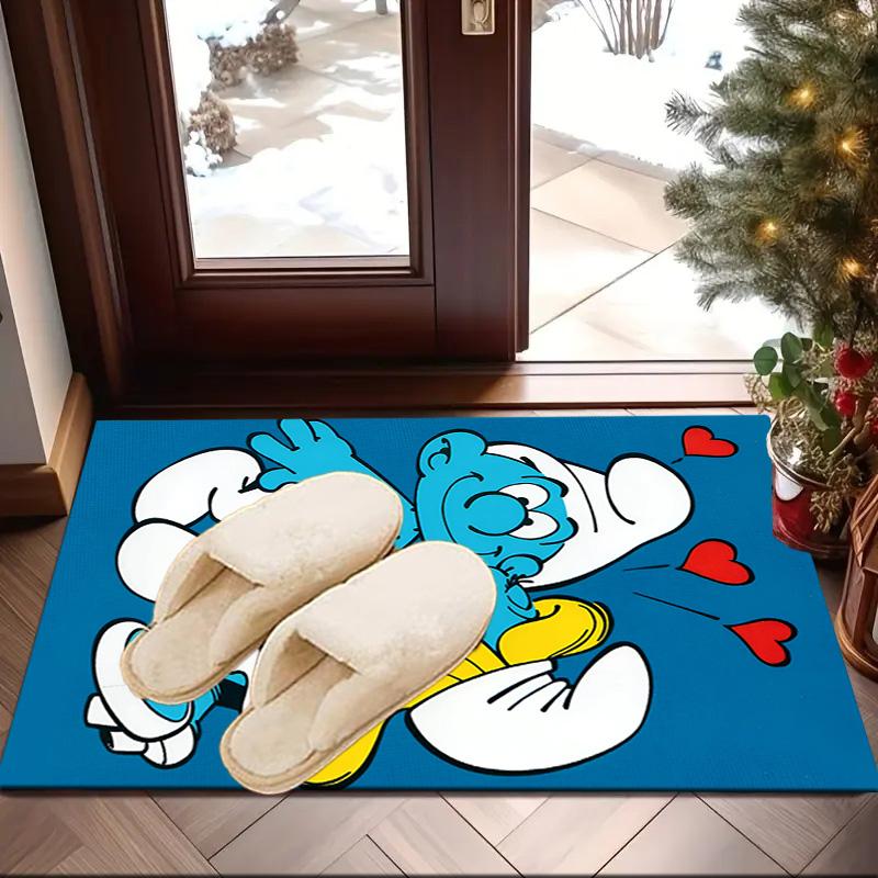 Blue Smur-f Characters Area Rug Suitable for Indoor And Outdoor,Carpets for Kitchens, Homes, Offices, Living Rooms,Home Decor,Christmas Gift