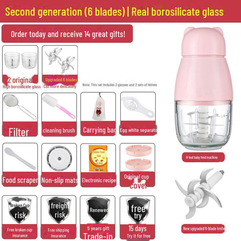 Multifunctional Mini Electric Baby Food Processor & Grinder