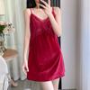 New Sexy Pajamas Women's Lace Golden Velvet
