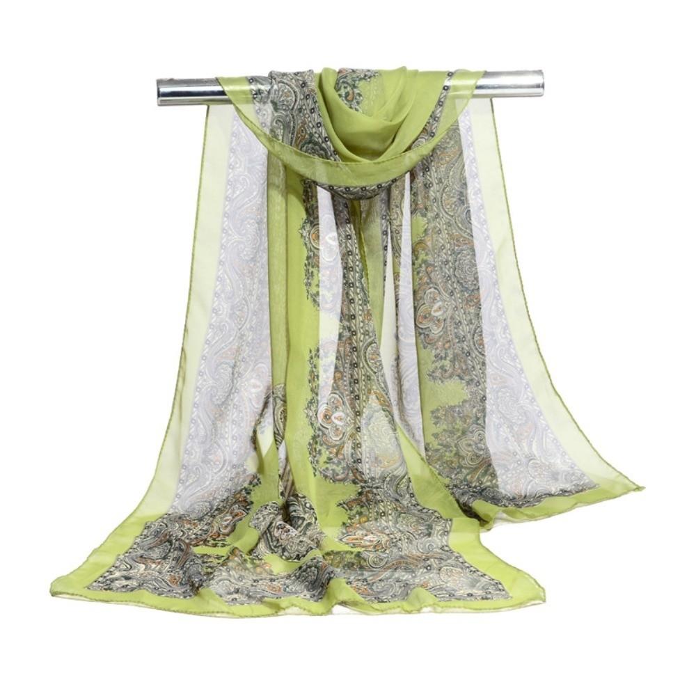 160*50cm Long Wrap Shawl Sunscreen Beach Gauze Scarf Elegant Chiffon Scarf for Women