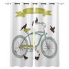 Bicycle Window Curtains Living Room Decor Curtains for Bedroom Luxury Home Decor Flat  Window