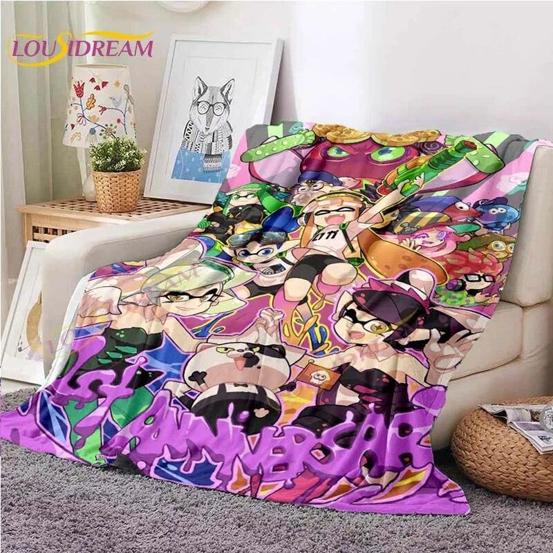 3D Cute Shooting Game Flannel Blanket Throw Blanket for Living Room Bedroom Bed Sofa Picnic Cover Blanket Kids Room Home Decor