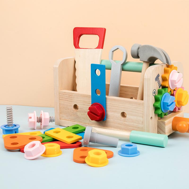 Wooden Tool Set for Kids Toys Montessori Toys Workbench Construction Toys Educational Toys for Christmas Birthday Gifts for Boys