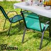 Garden Chair, Metal, Terrace, Balcony, Armchair, Terrace, Balcony, Green X2