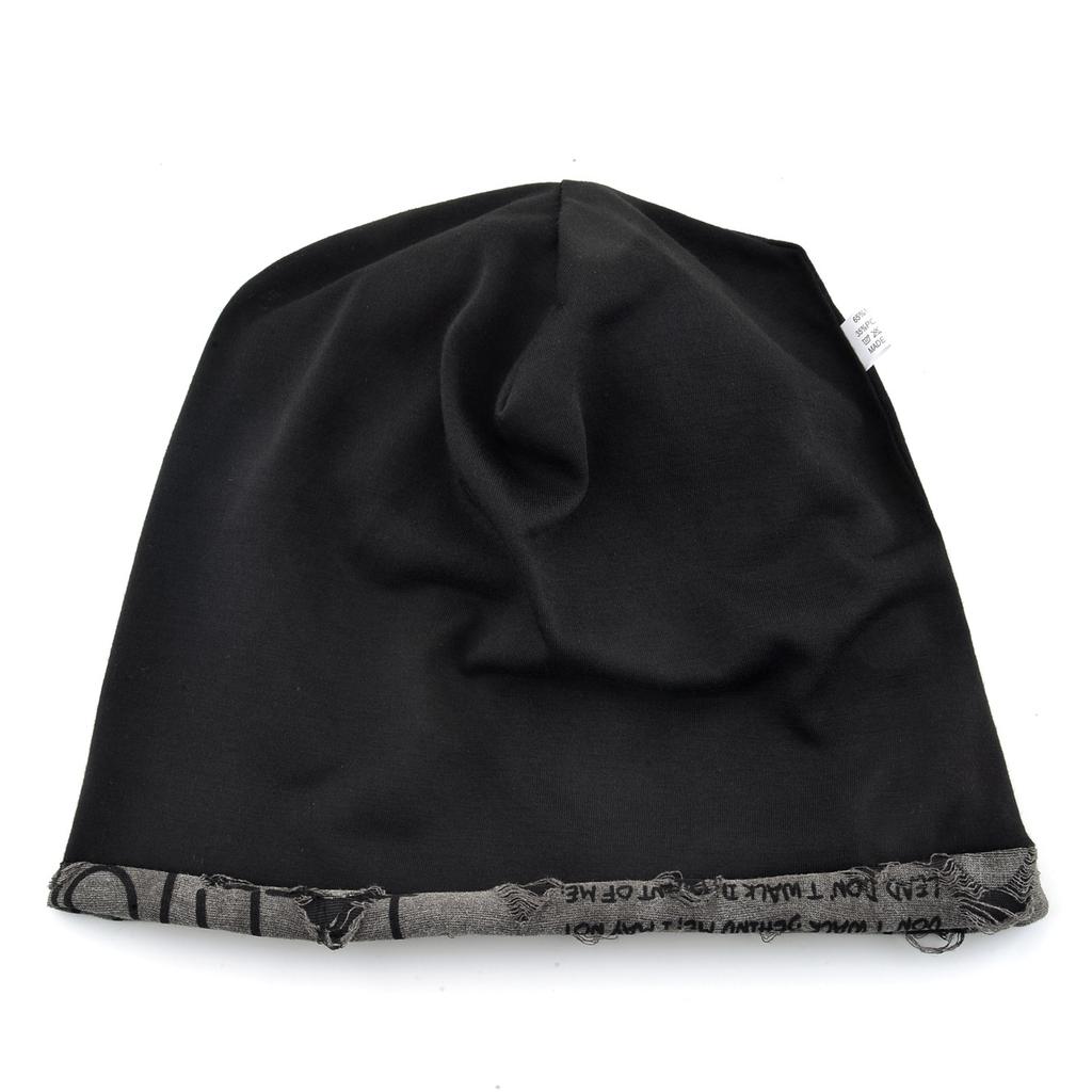 Spring and Autumn Thin Letter Stacking Hat Women's Big Head Circumference Knitted Pullover Cold Hat Couple Casual Versatile Tide