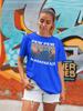 Bio Oversize T-Shirt Damen PEW PEW MADAFAKAS HOLIDAY Urlaub Sommer Retro