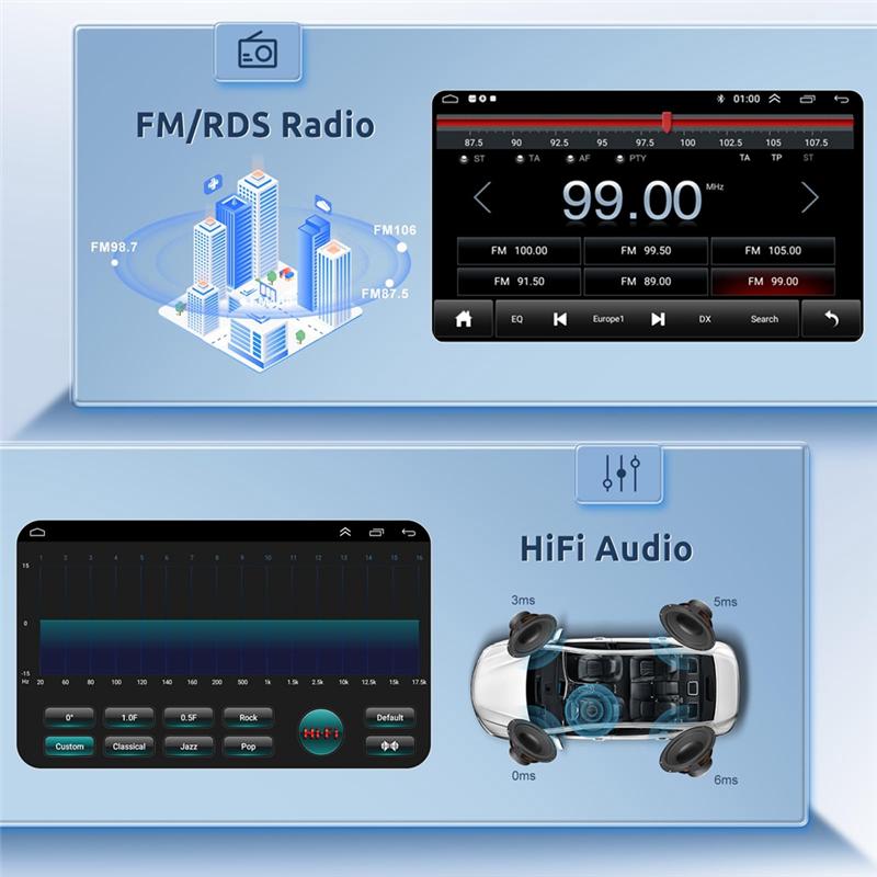 

2G+64G For Honda CRV 2007-2011 Android Car Radio Stereo,Wireless Carplay Android Auto 9Inch Touch Screen Bluetooth Audio чорний