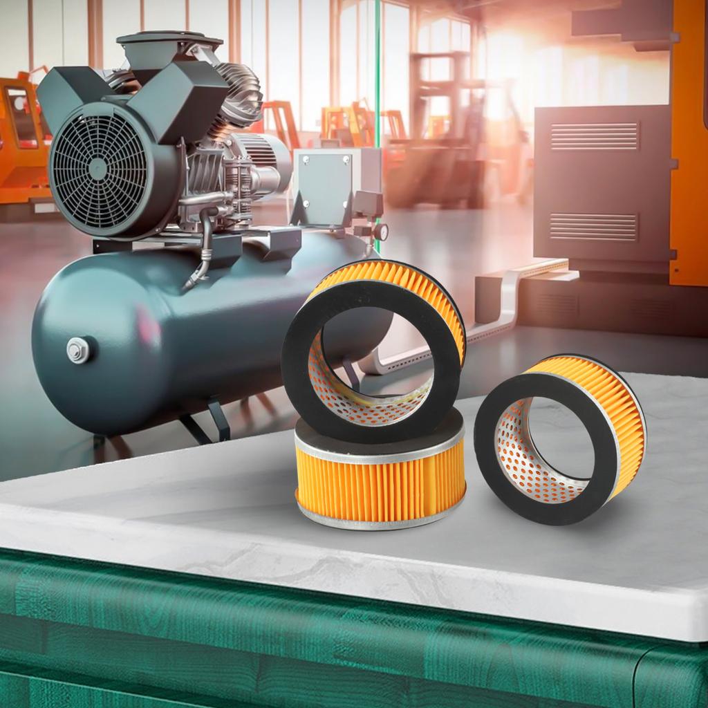 Set mit 3 zylindrischen Lufteinlass-Kompressor-Elementfilter-Baugruppen, Ersatzteile für Luftkompressorsysteme