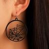Gothic Spider Earrings Women Statement Animal Jewelry Alloy With 14K Gold Post Punk Fashion Accessory Halloween Party
