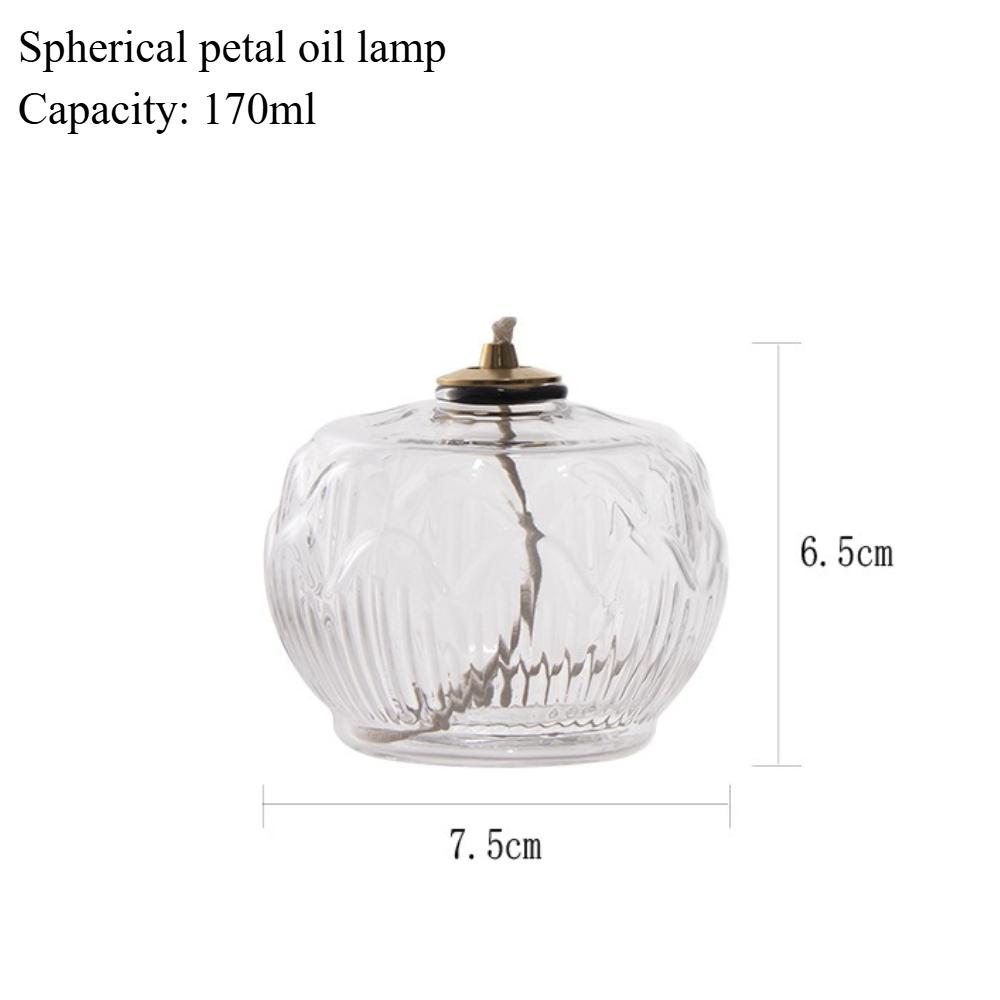 

Colorful Glass Oil Lamp Modern Minimalist Candle Holder Ornament Christmas Decorations HomeDesktop Smoke Free Crispy Oil Lamp