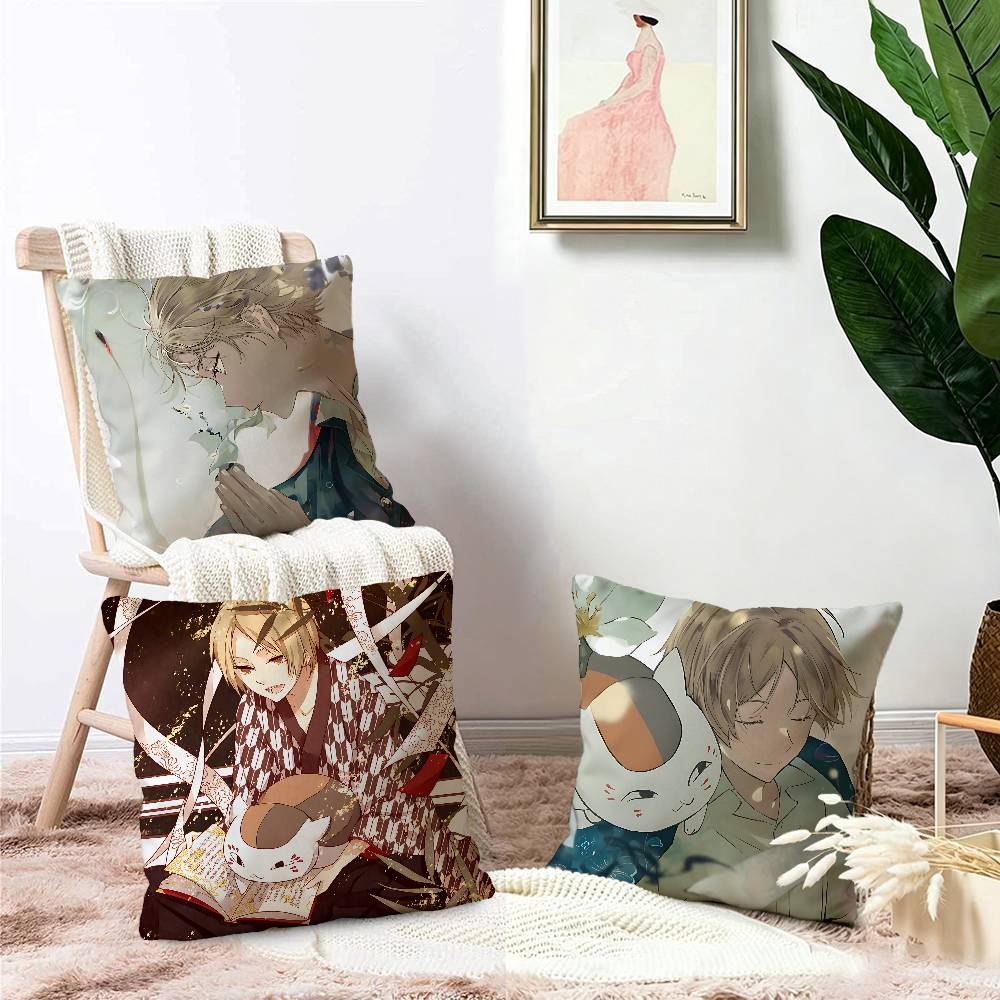 Natsume Yuujinchou Cartoon Cushion Cover Pillow Cover Decor Pillowcase Printed Cushion Case for Couch