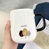 Mug en Céramique avec Couvercle et Cuillère pour Café - Parfait pour Hommes, Femmes, Couples et Enfants - Design Mignon et Créatif pour la Maison ou le Petit Déjeuner.