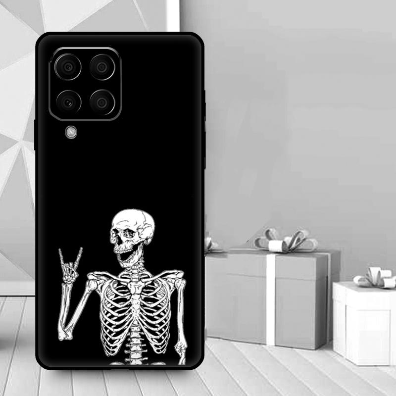 Rock and Roll Skull Case For Samsung Galaxy M56 M52 M32 M53 M16 M11 M21 M31 M35 M12 M13 M14 M15 M36 M55 M34 M54