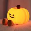 Halloween Pumpkin Night Lights Cute Soft Silicone Safe Lamp Decorations Bedside Decor Kids Halloween Gifts