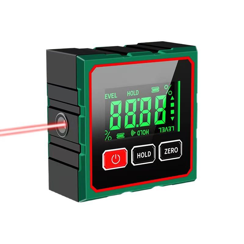 360° Magnetic Digital Inclinometer & Laser Protractor Level