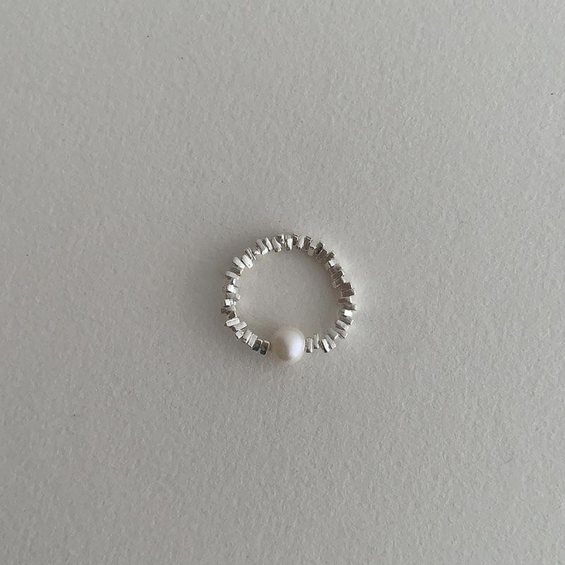 Inspired Fashionable Ins Pearl And Raw Stone Beaded Ring For Trendy Womens Accessory