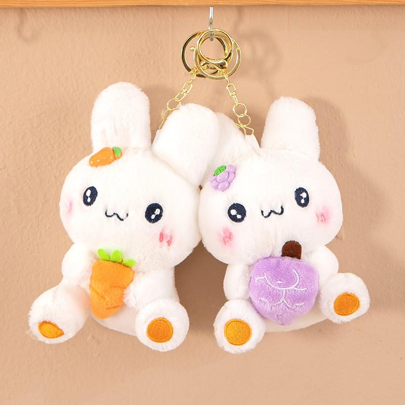 Cartoon Animal Plush Toy Capybara Rabbit Soft Filling Doll Backpack Keychain