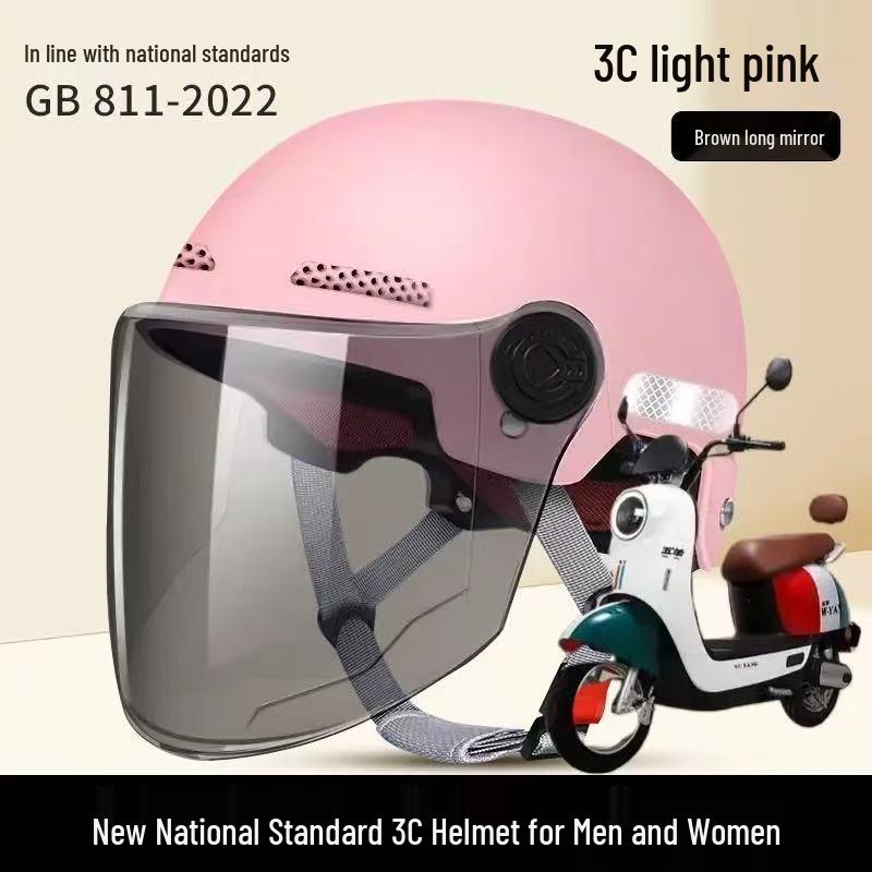 3C Certified Summer Motorcycle Half-Helmet for Men & Women, with Sun Protection, Universal All-Season Riding Hat
