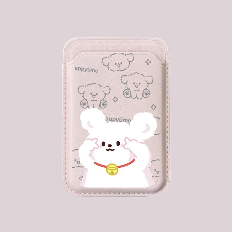 Cute Couple Photo Dog Cartoon Pattern Y2K Card Holder Magnetic For iPhone 17 For Samsung Galaxy S26 FE For MagSafe Wallet Cover