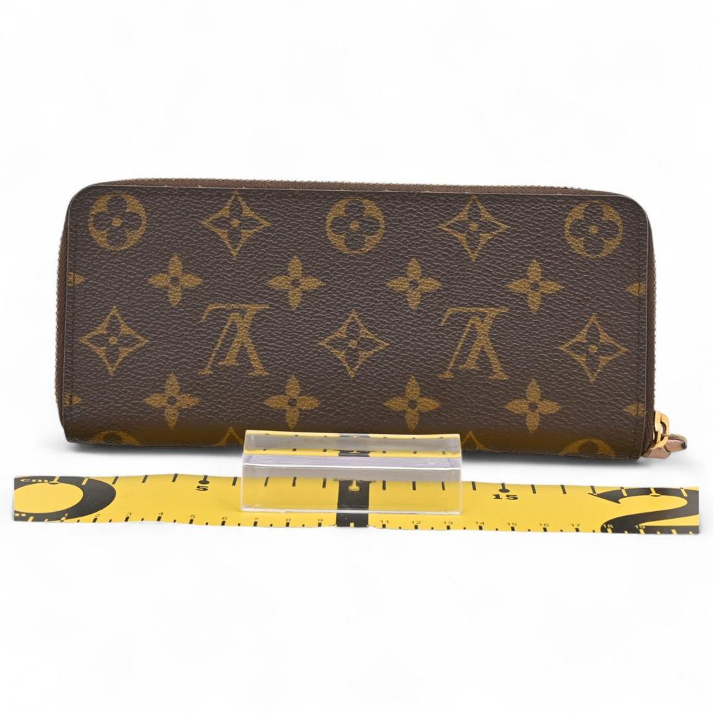 Auth Louis Vuitton Monogram Long Wallet Portefeuille Clemence lv2526bn