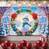 Xmas Backdrop Snowflake Design Snowflake Backdrop Xmas Decoration Background Christmas Elements Snowman Display For Winter