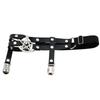 Punk Suspender Stockings Clip PU Leather Garter Belt Cool Pentagram Leg Strap  JK Accessory