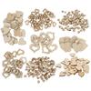 400Pcs Wood Heart Slices Embellishments Ornaments Wooden Chips for Wedding Decoration DIY Crafts