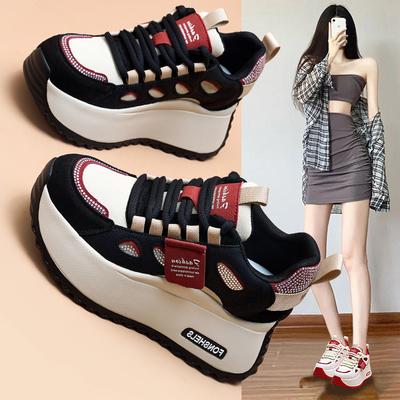 Forrest Gump casual schoenen voor dames 2026 nieuwe dikke zool Koreaanse versie veelzijdige hoogteverhogende retro dames schoenen trend