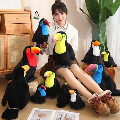 Süßes Süßes Ara Simuliertes Plüschtier Ornamente Puppe Tukant Puppe Zum Einschlafen beruhigen Trösten und Spielen mit Frauen