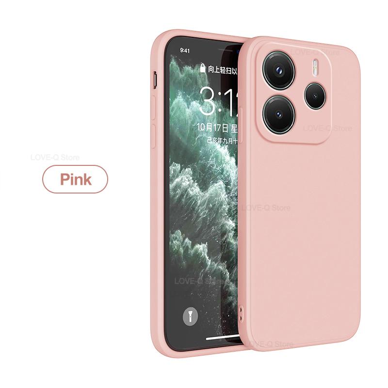 

Для Redmi Note 14 Pro Plus чехол жидкий силиконовый мягкий TPU чехол для Xiaomi Redmi Note 14 Note14Pro Plus Note14 Pro 4G 5G чехол для телефона Redmi Note 14 Pro 5G розовый