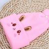 Autumn and winter rabbit baby new hat newborn tire cap thickened baby warm double wool pullover cap 0--6 months