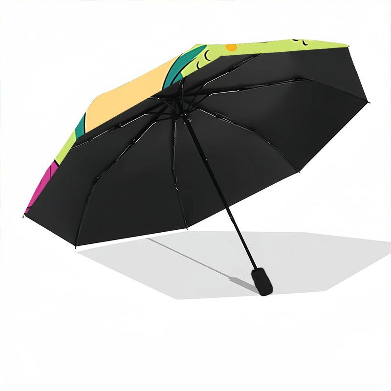 1pc Avocado Pattern Automatic Open/Close Umbrella - Compact Travel Umbrella, Gift for Birthday, Holiday Yy260106009
