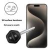 ITIETIE 2 Stück für iPhone 15 Pro Displayschutzfolie 0,25 mm Hohes Aluminium-Silizium-Glas Klare Folie