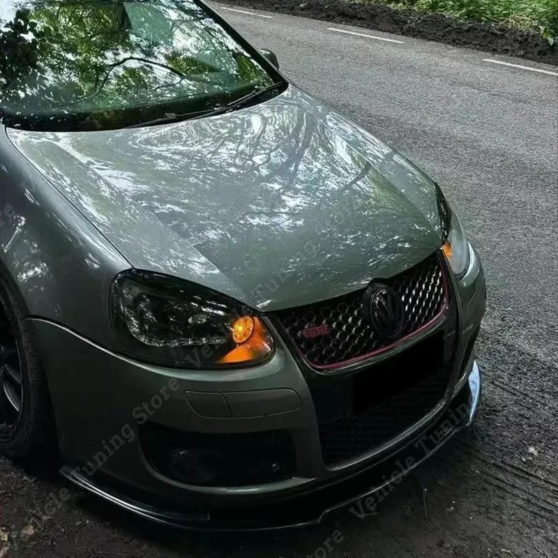 Gloss Black Car Front Bumper Lip Splitter For Volkswagen Golf 5 MK5 GTI 2005-2008 Tuning Bumper Protector Cover Trims Body Kits