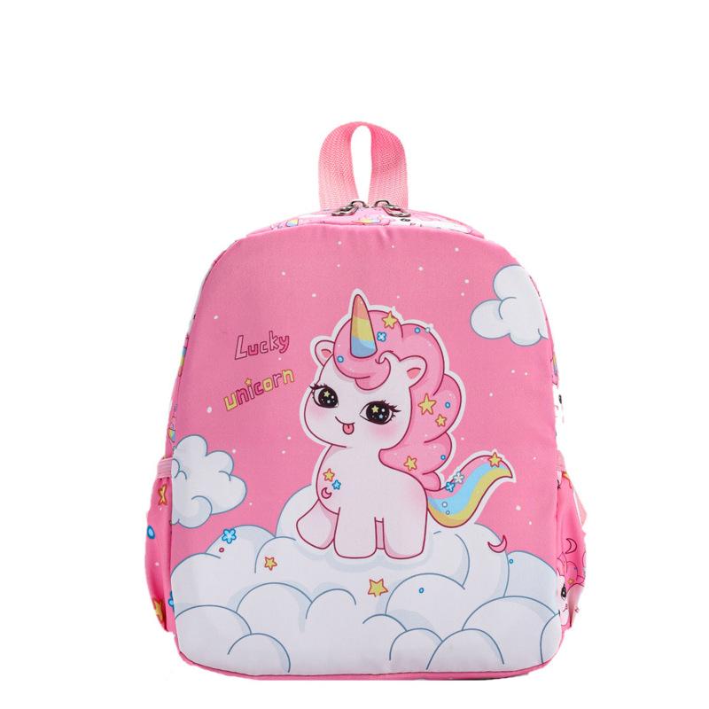 Kindergarten Small And Medium Class Baby Schoolbag Cartoon Cute Pony Boys And Girls Backpack Foreign Style Printing Children'S Backpack