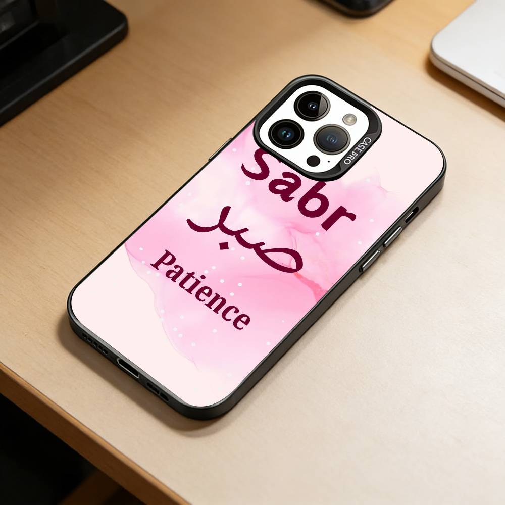 SABR PATIENCE  Phone Case For iPhone 17,16,15,14,13,12,11 Plus,Pro Max,XS,Colorful Silver Black Cover