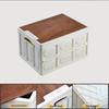 Yuzhan Foldable Outdoor Storage Box with Wooden Lid
