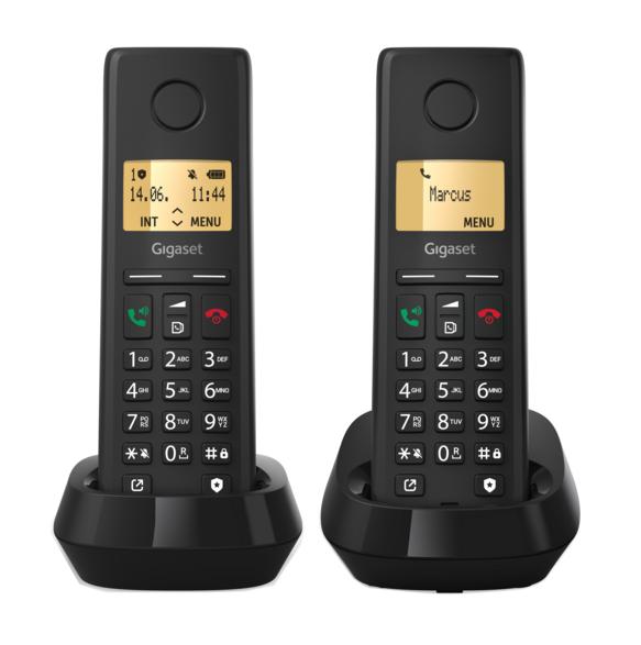 Gigaset Pure 200 Duo Cordless Phone Black