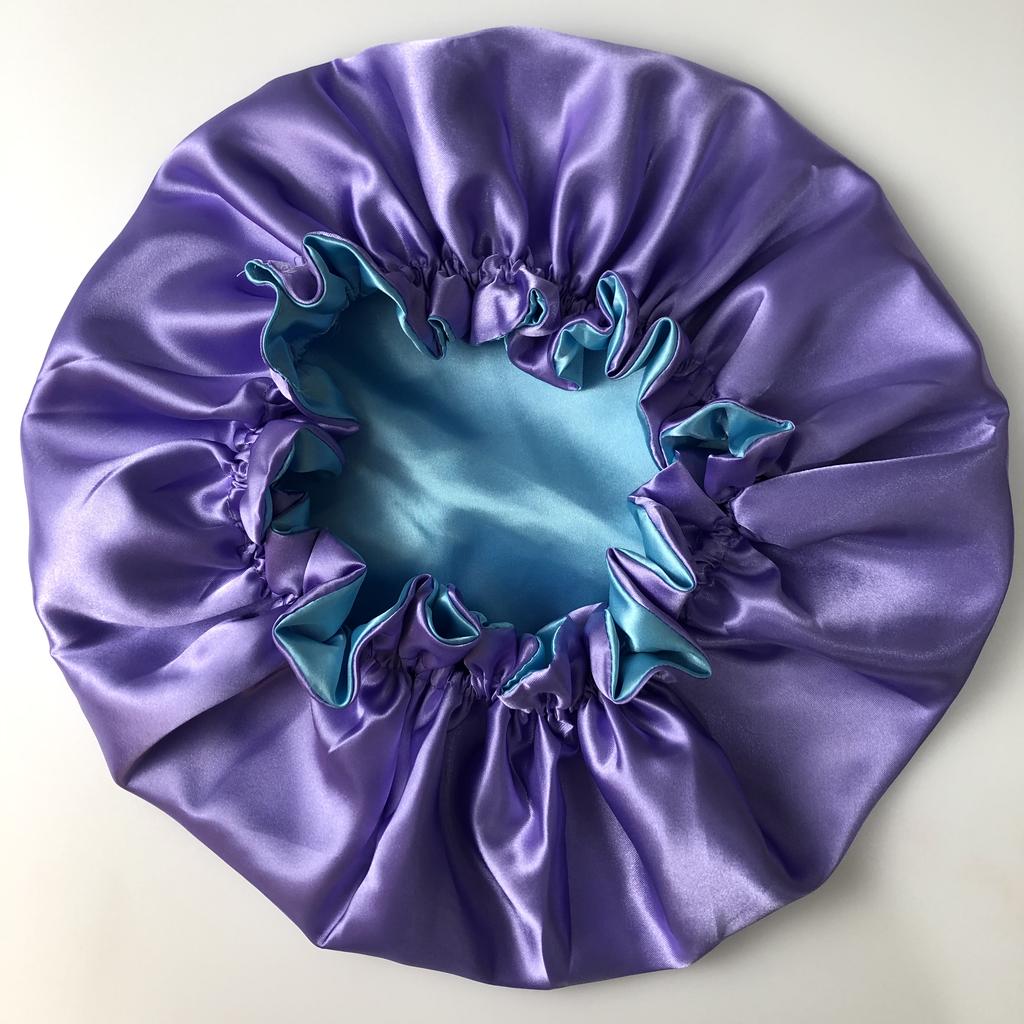 100% Silk Hair Weave Bonnet Satin Designer Bonnets Double Layer Hair Bonnets