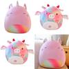 Cute Cartoon Animal Rainbow Unicorn Pillow Soft Plush Toy Cushion Embroidered Stuffed Doll For Girls 35cm