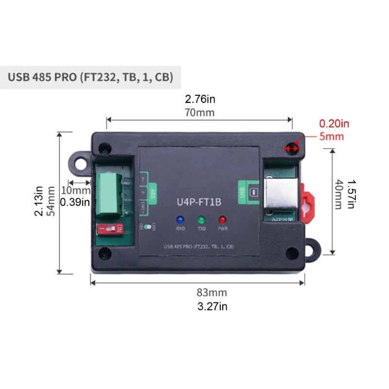 USB To RS485/RS422 Serial Converter Module USB-B DB9 Featuring Signal Isolation Multiple Protections U4P FT1B/U44P FTB