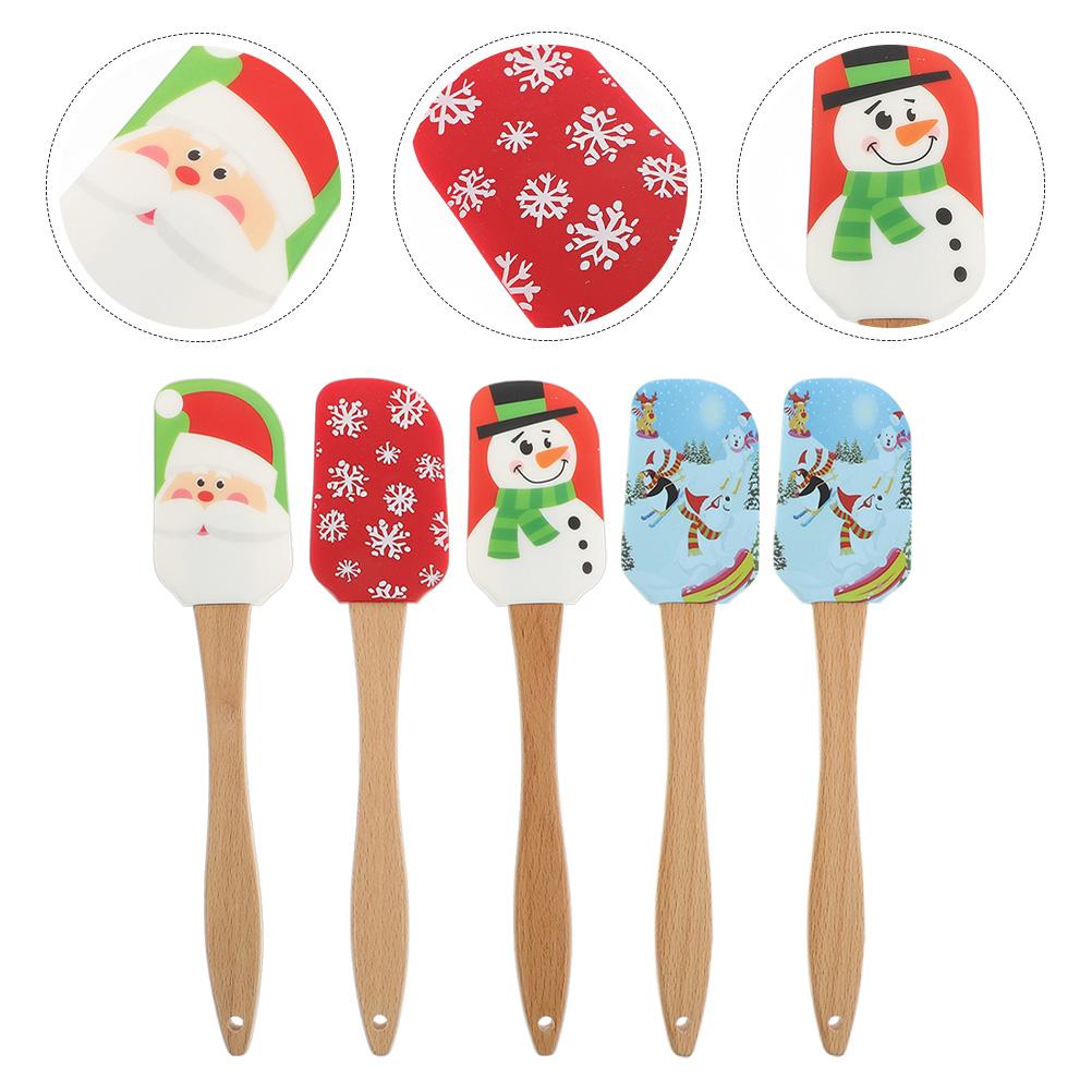 5 Pcs Baking Supplies Silicone Cream Spatula Wear-resistant Tool Convenient Brush Cake Daily Reusable Tools Butter Scraper