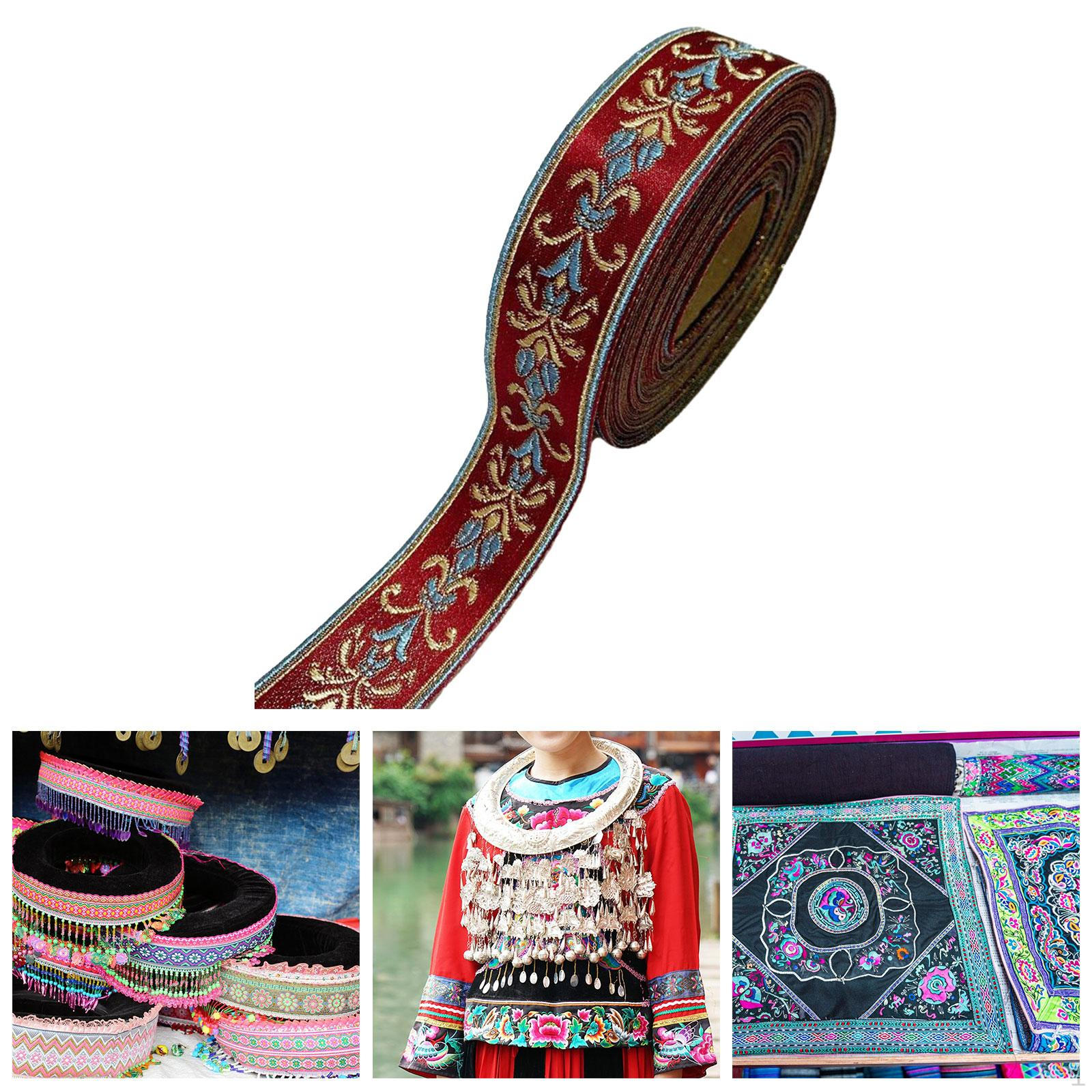 Этническая жаккардовая лента DIY Декор, 5 м украшения для шитья, украшения для сумок, стола Width 3cm