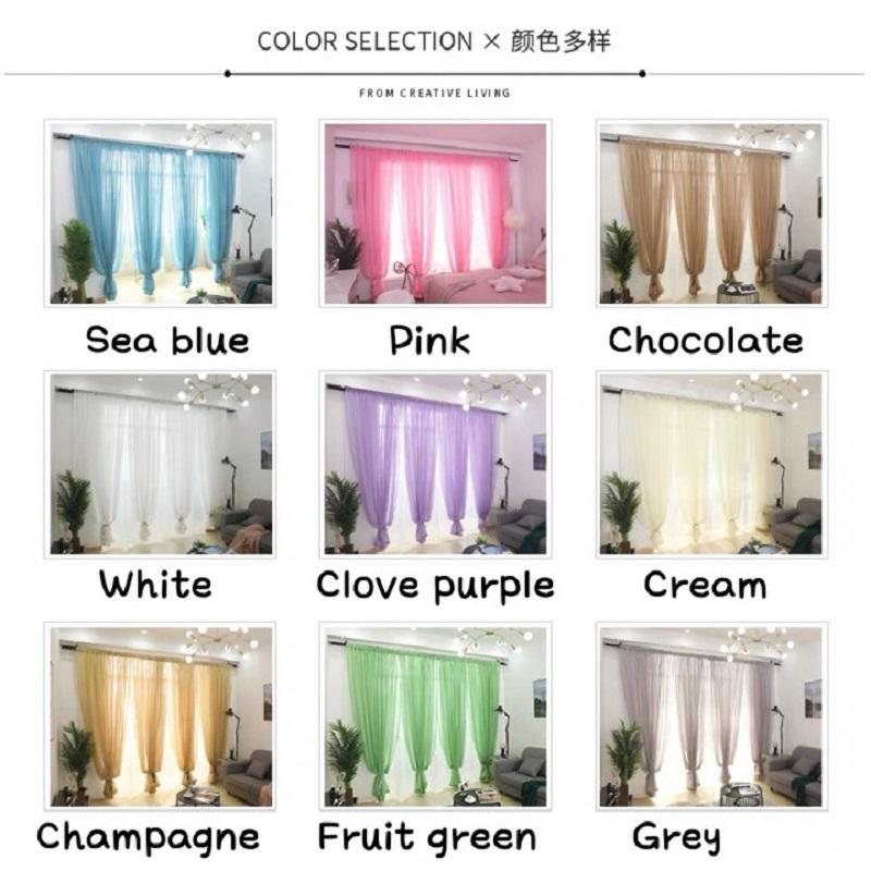 Romantic Home Decor Rose Voile Perspective Curtains Living Room Window Tulle Only Screening Curtain With Light Filtering Polyester Perfect For