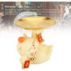 Resin Cat Decorative Tray Figurines, Panda Statue Lucky Cat Dancing Funny Cat Statue for Home, Bedroom, Office Entrance Table Decor and Gadgets