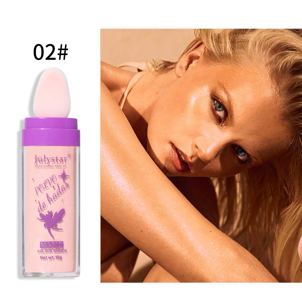Polvere illuminante Illumina tutto il corpo Polvere riparatrice in polvere ad alta luminosità Trucco riparatore tridimensionale naturale