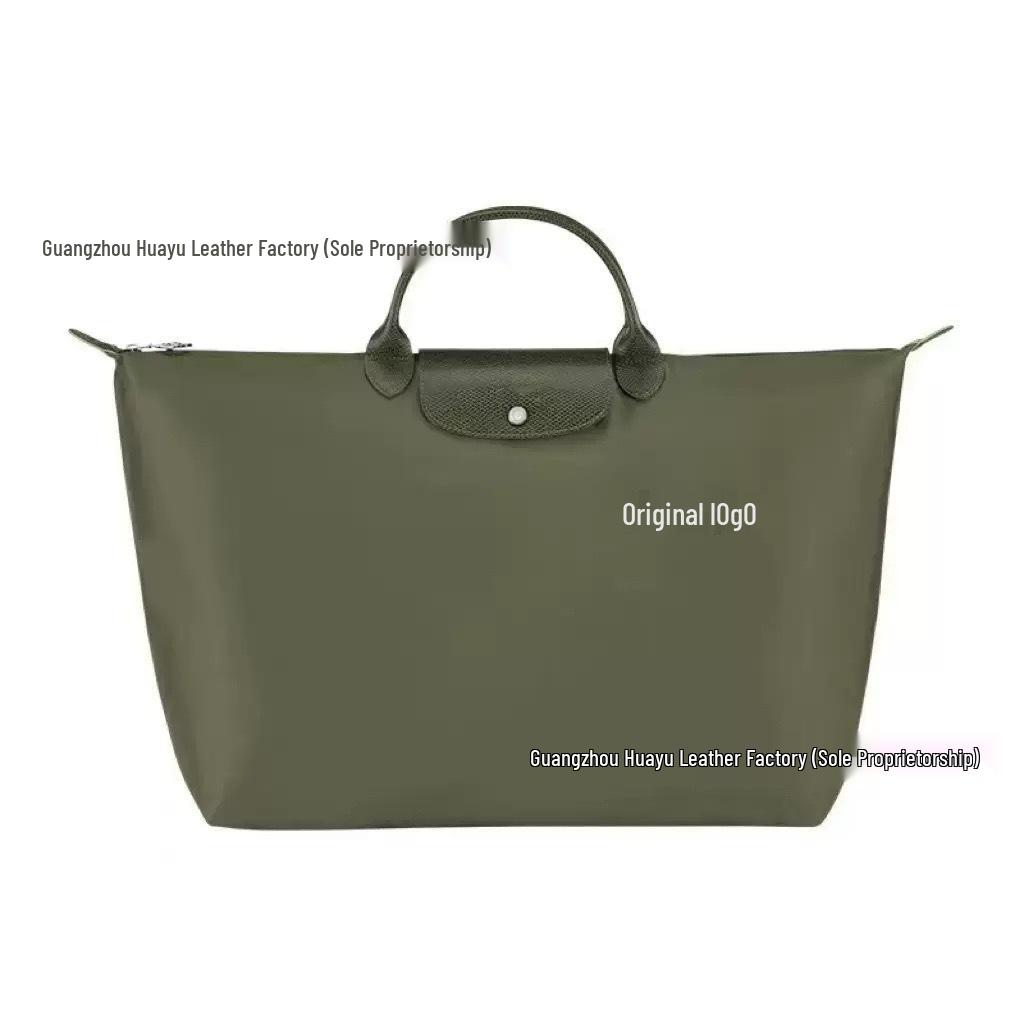 High-Quality Dragon-Inlaid Cowhide Travel Bag: Large, Lightweight, Waterproof Nylon Shoulder Handbag
